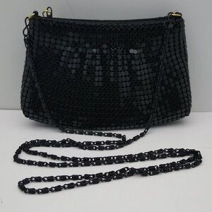 Y&S Black Metal Mesh Evening Bag/Clutch